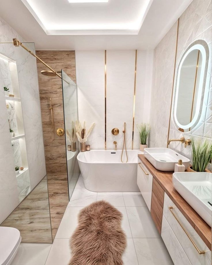 Premium bathroom with designer tiles Lucknow