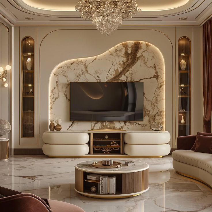 Luxury living room interior designed by Maya Interio in Lucknow